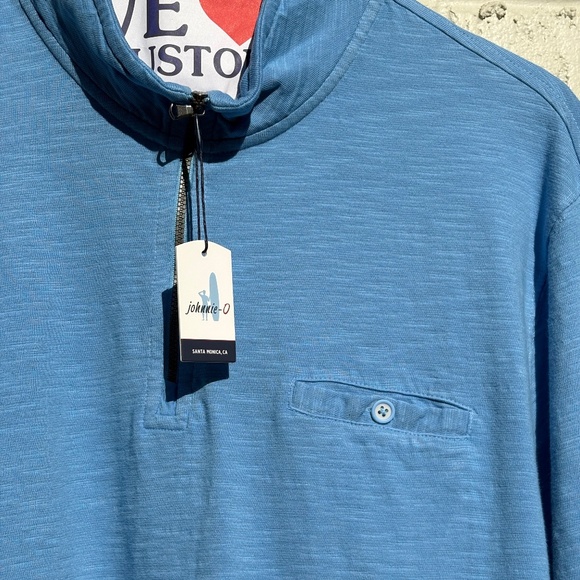 Johnnie-O Keane Quarter Zip Pullover Large Blue - Picture 2 of 13